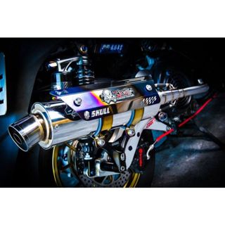 《🛵摩速工坊🛵》 亞傑 Skull 骷髏管PL1 鈦管 砲管 合法 合格 靜音 側繞 勁戰 DRG2.0 JET SL