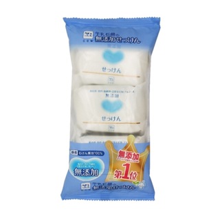 «稻荷雜貨舖» 日本 COW 牛乳石鹼 香皂 肥皂 植物性 無添加 全身可用 沐浴肥皂 濃密泡沫 (100g/3入)