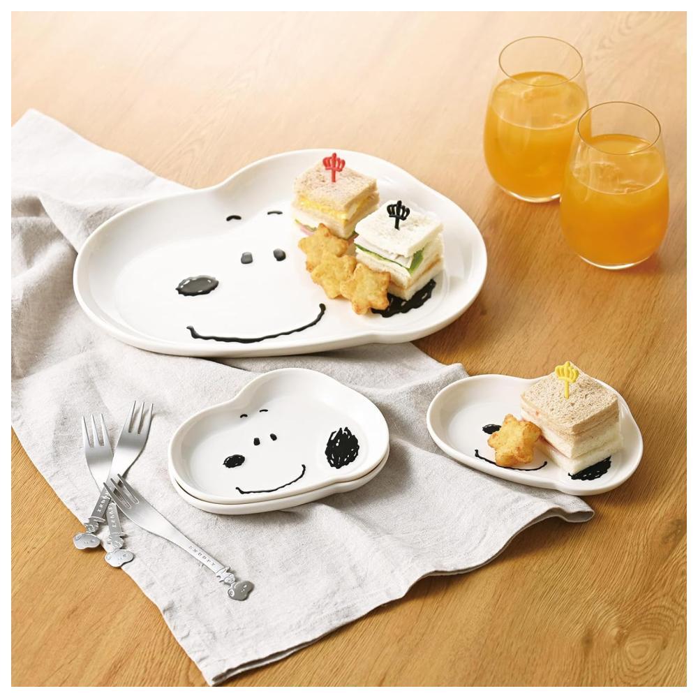 日本 PEANUTS 史努比 Snoopy 頭型 陶瓷 餐盤 大餐盤 小點心盤 盤子