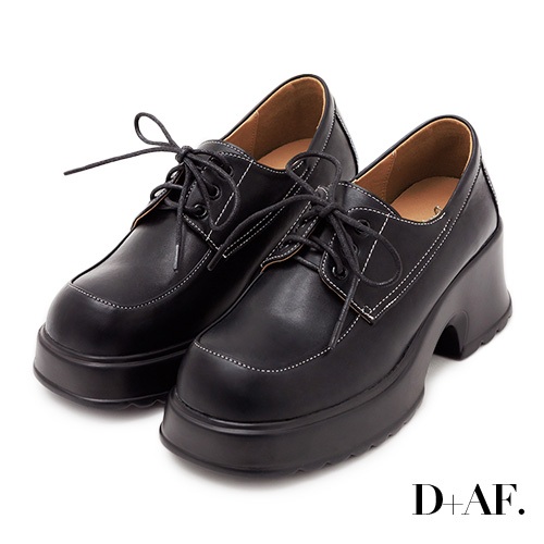 D+AF [現貨快出] 學院風明線輕量綁帶德比鞋 T33-5