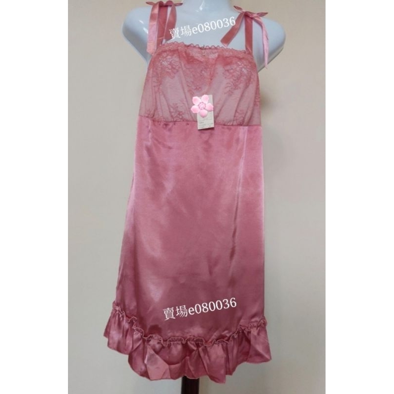 2色【華歌爾】性感蕾絲 緞面睡衣裙 XL，L，M 絲滑手感 專櫃睡衣 居家服