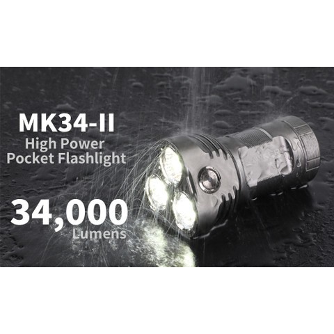 Manker MK34 II  2萬5千流明 大泛光手電筒 迷你高亮 暴力照廣 7段亮度 爆閃 標準腳架孔