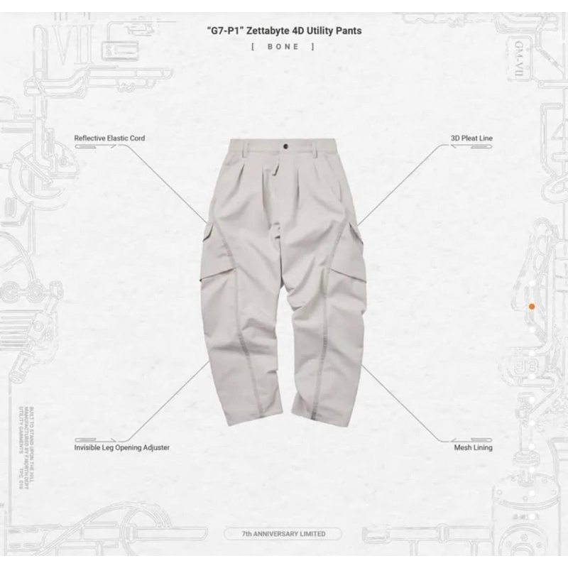 全新 1號 “G7-P1” Zettabyte 4D Utility Pants goopi goopimade