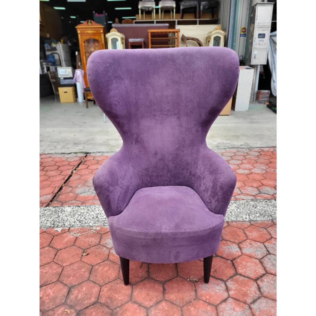 【全省二手貨 總店】二手家具*美式高背沙發 紫色美式沙發 簡約沙發 單人沙發 高質感 沙發椅 咖啡廳 二手傢俱買賣全省2