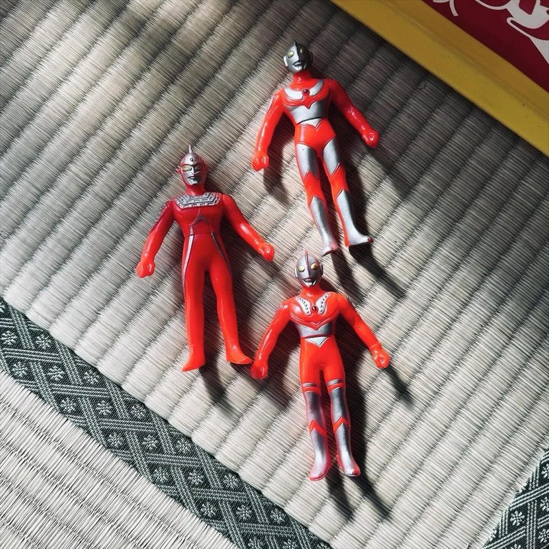 𝗕𝗔𝗡𝗗𝗔𝗜 ウルトラヒーローシリーズ 超人力霸王 超人七號 超人賽文 佐菲 軟膠玩具 三隻組合 日本製 円谷 奧特曼