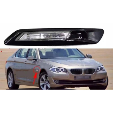 BMW 5系 F10 F11 F07 葉子板 邊燈 轉向燈 側燈 11-17款 葉子板改裝 黑武士 車身 葉子板飾條