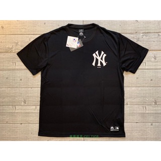 塞爾提克~MLB Majestic 美國職棒 NY YANKEES 紐約 洋基隊 男生 吸濕快排 短袖 T恤 正標~黑色