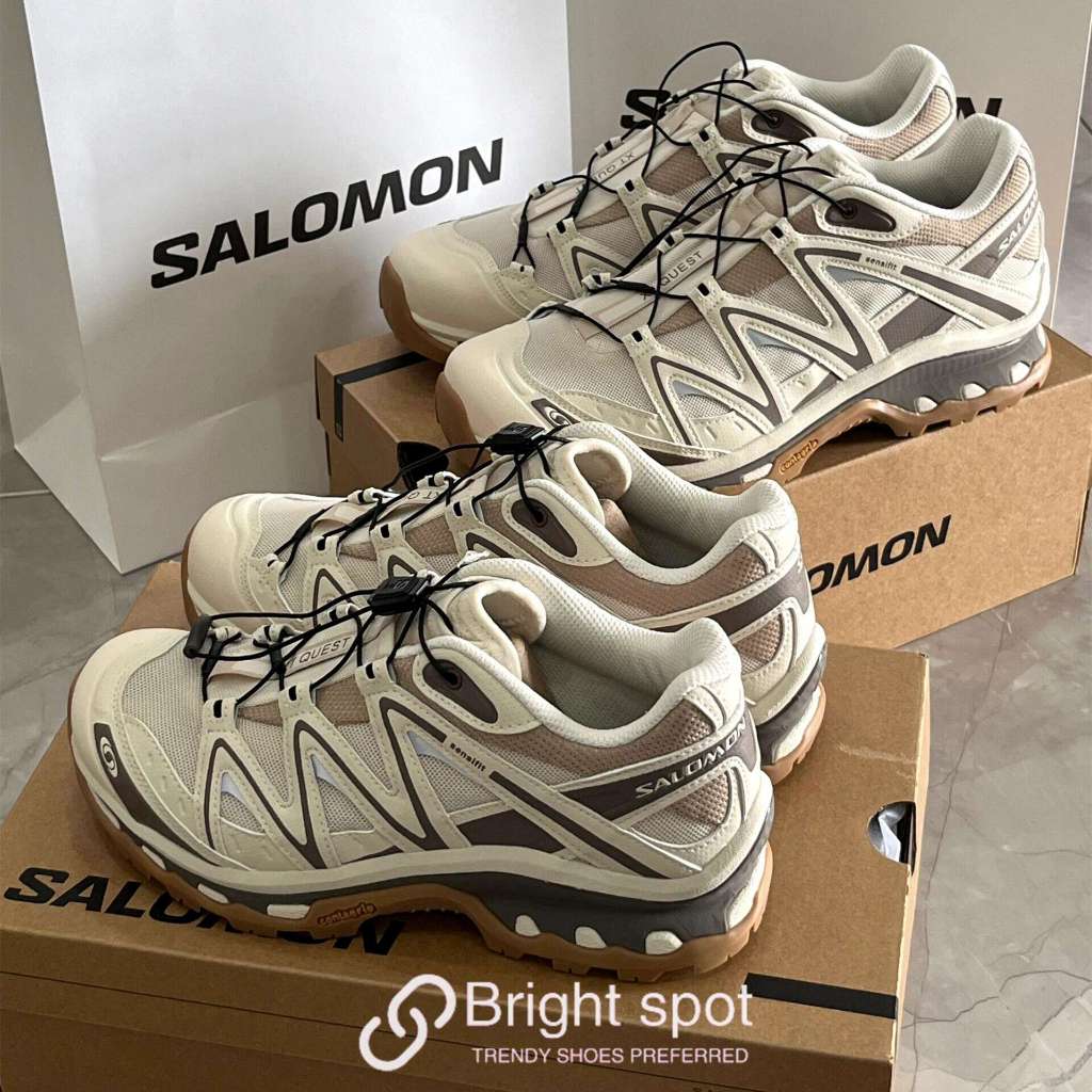 【BR】免運特價SALOMON 薩洛蒙 XT-Quest 戶外 運動鞋 跑步 男女鞋 卡其色 米灰 475413