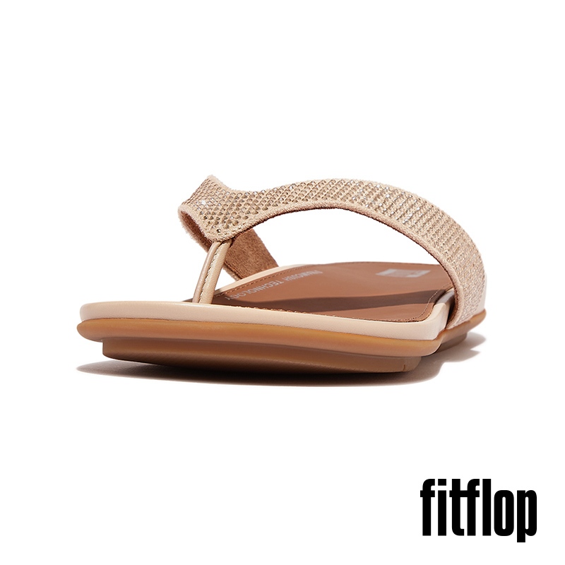 【FitFlop】女 GRACIE 水鑽夾腳涼鞋- 12-14887 - 米白