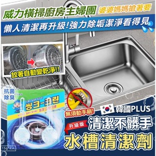 現貨 韓國 PLUS 水槽清潔劑 2入 水管清潔 水槽清潔錠 除臭 排水孔 清潔 排水孔清潔錠 廚房水槽除臭