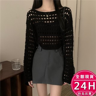 【梨卡】隔日到貨 女裝 上衣女 薄外套 氣質罩衫 鏤空針織衫 顯瘦外套 韓版外套 防曬外套 JR0079【現貨24H】