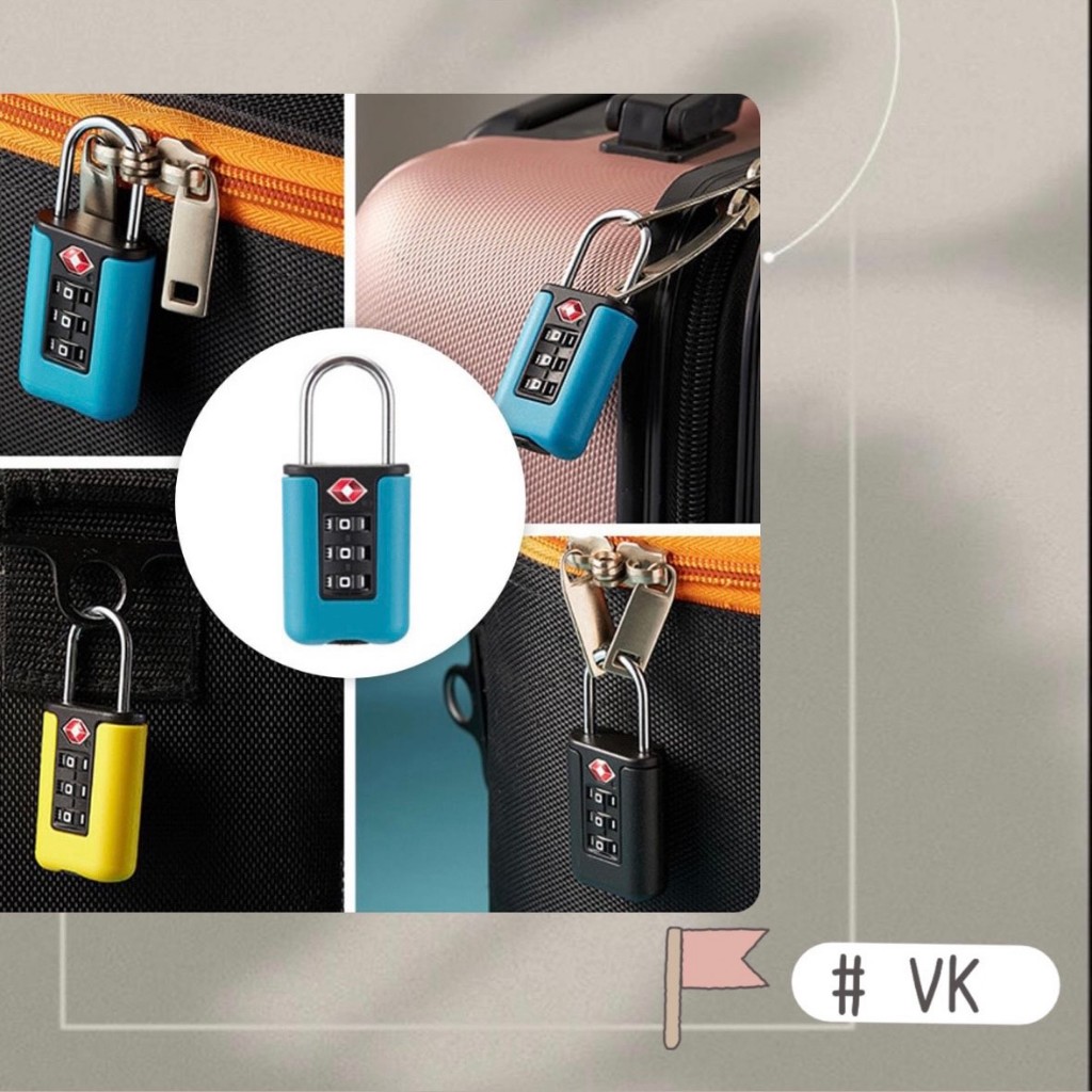 ✨台灣現貨📦 新款TSA鑰匙密碼不銹鋼海關鎖 海關密碼鎖 TSA密碼鎖 行李箱鎖 鎖 #VK