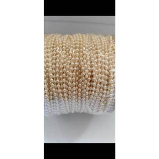 珍珠珠鍊4mm連線珠(米色)450公分