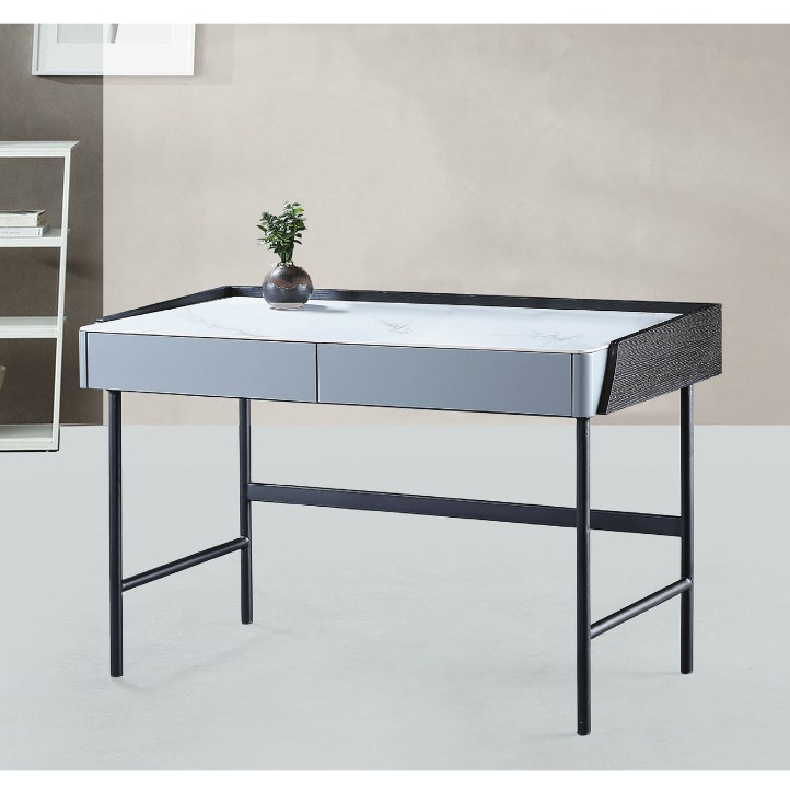 【新荷傢俱工場】E 1500☆ 高質感 4尺岩板書桌 4尺書桌 ※  鐵腳書桌 辦公桌   書桌 工作桌