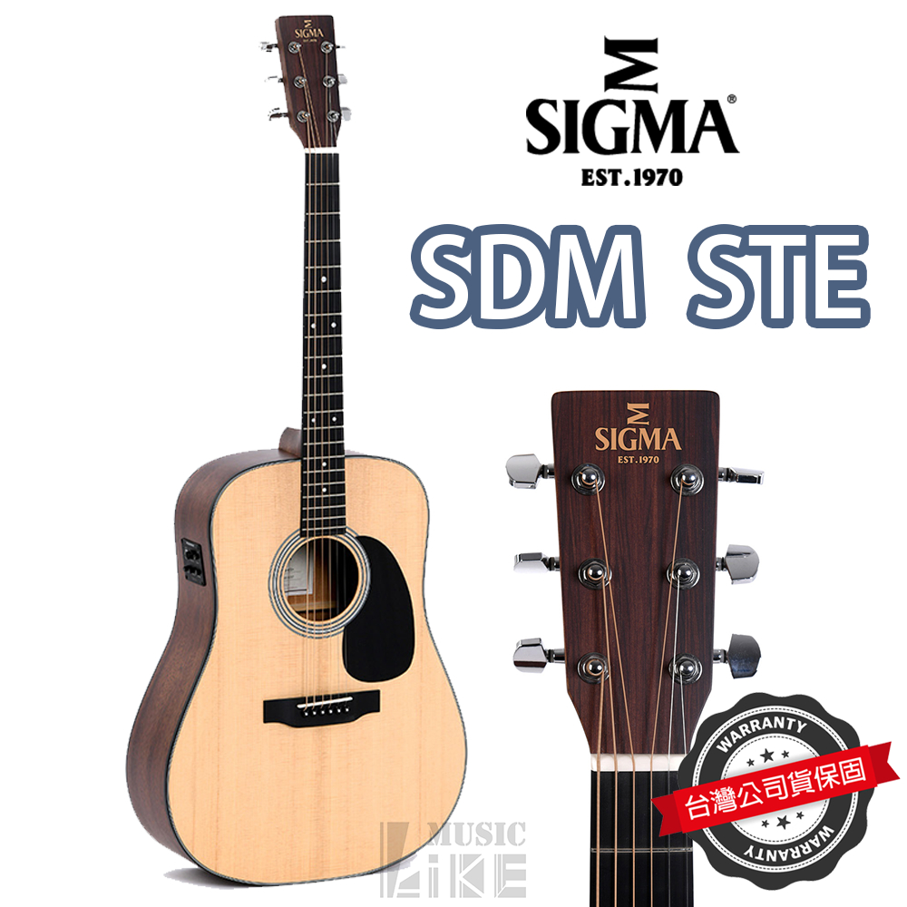 『復刻馬丁』Sigma SDM STE 電木吉他 全單板 Acoustic Guitar 公司貨 Martin