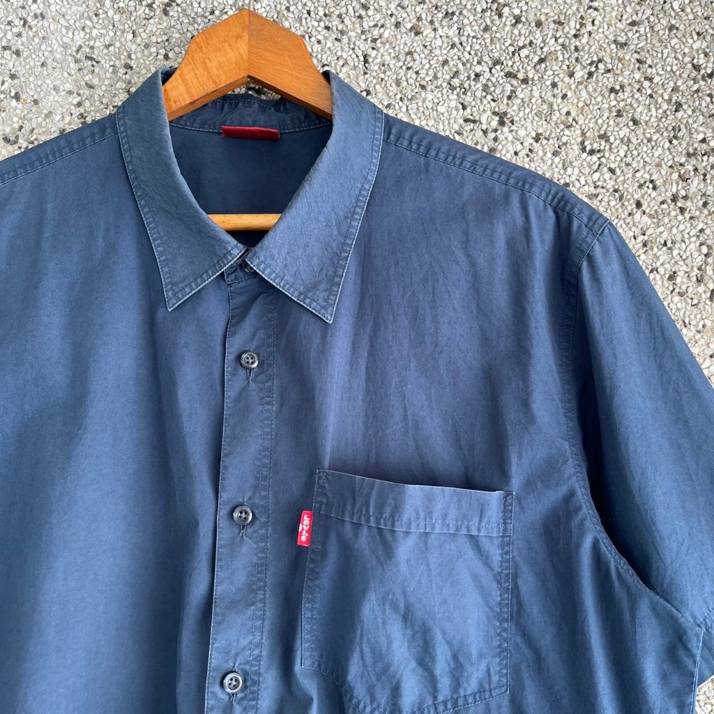 [Oldman Vintage] LEVI'S 襯衫 復古 短袖 古著 XL號約L號 SS05
