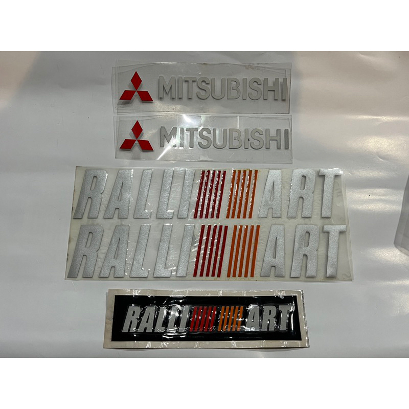 萊恩汽車百貨/超絕版美品 三菱mitsubishi  logo Ralliart 貼紙logo