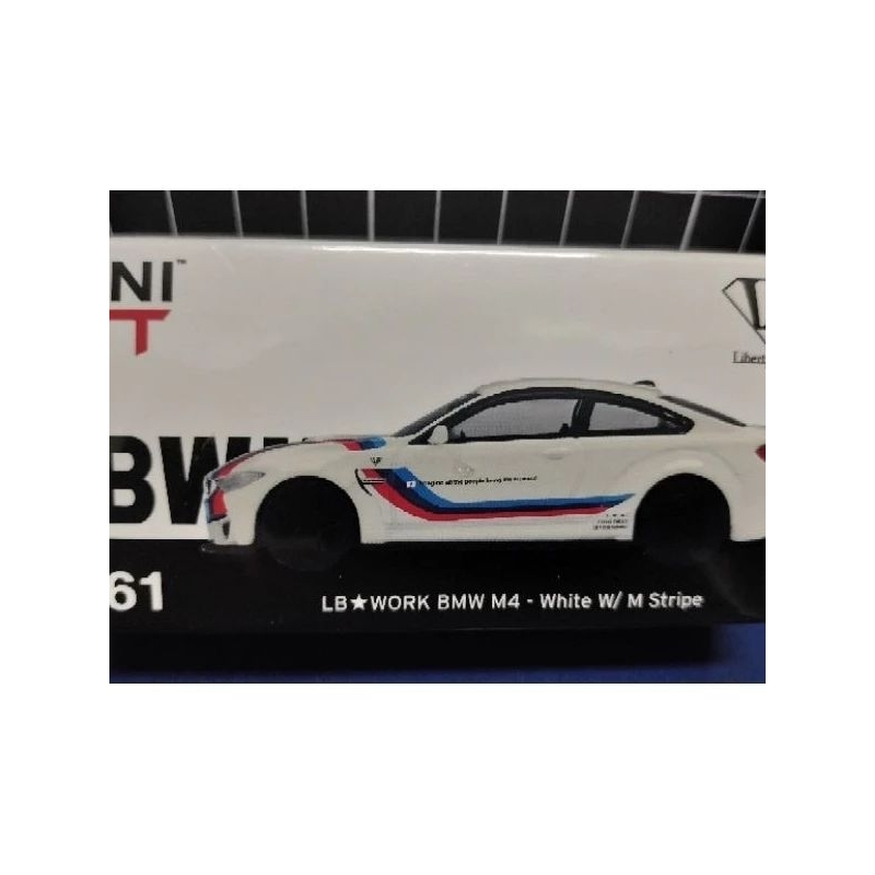 Mini GT 161 LB*WORKS BMW M4白色經典彩繪 絕版附保護膠盒