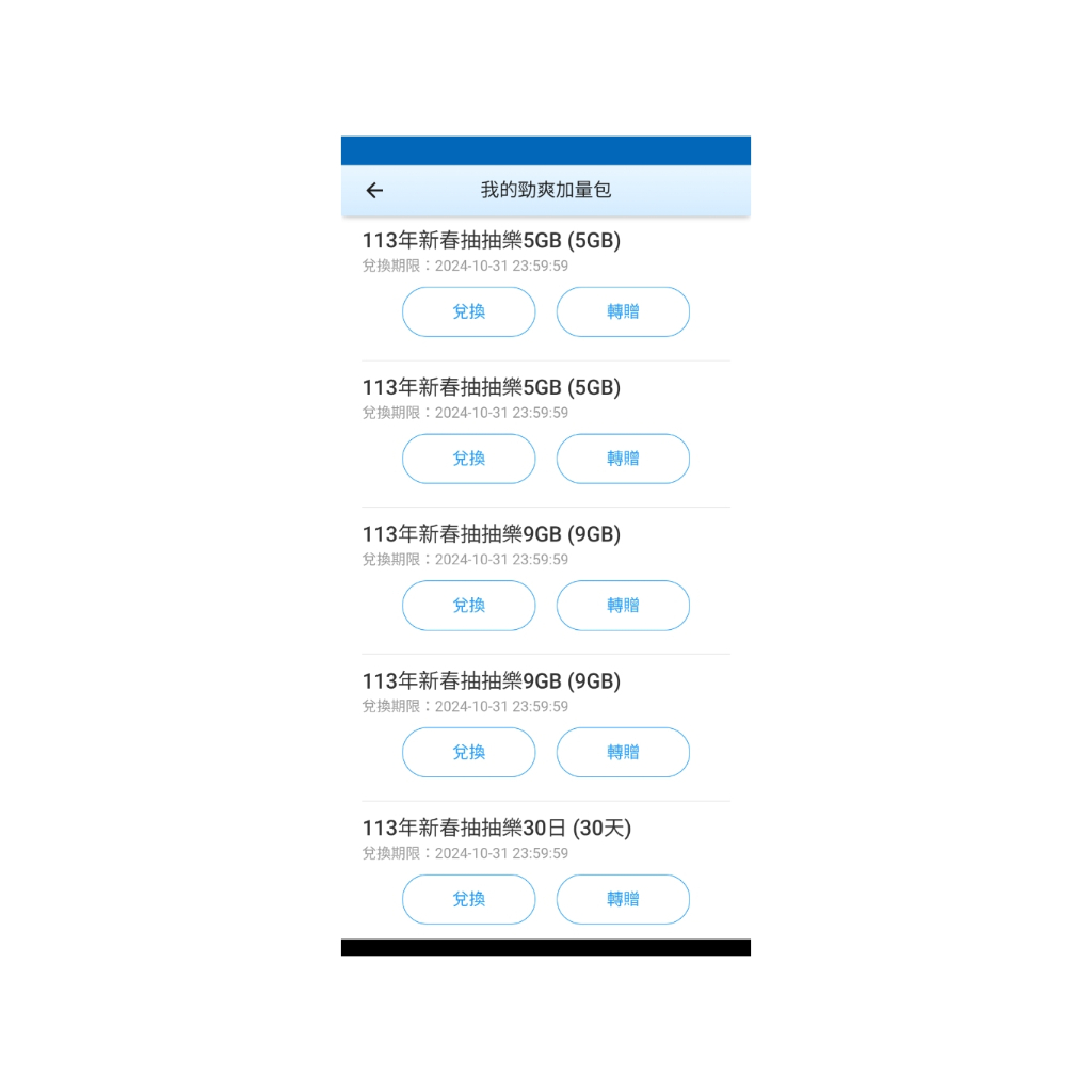 中華電信流量勁爽加量包 5GB、7GB、9GB、30天無限量（2024）
