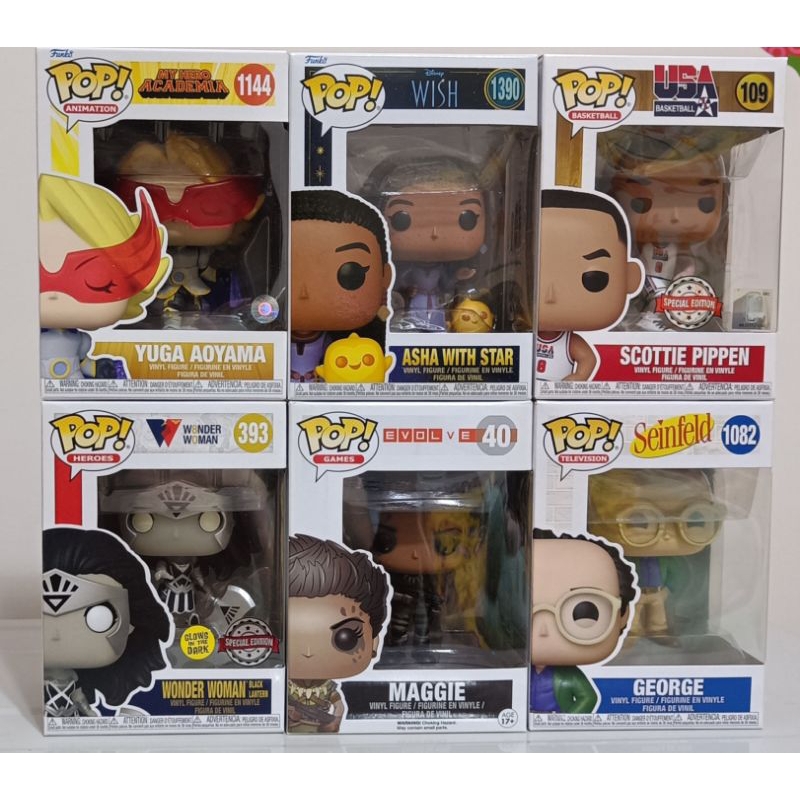 funko pop 我的英雄學院 青山優雅 神力女超人 歡樂單身派對  惡靈進化 星願 NBA 皮朋 正版全新現貨