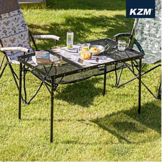二手正品KAZMI KZM lMS 三折合鋼網折疊桌含收納袋 1000