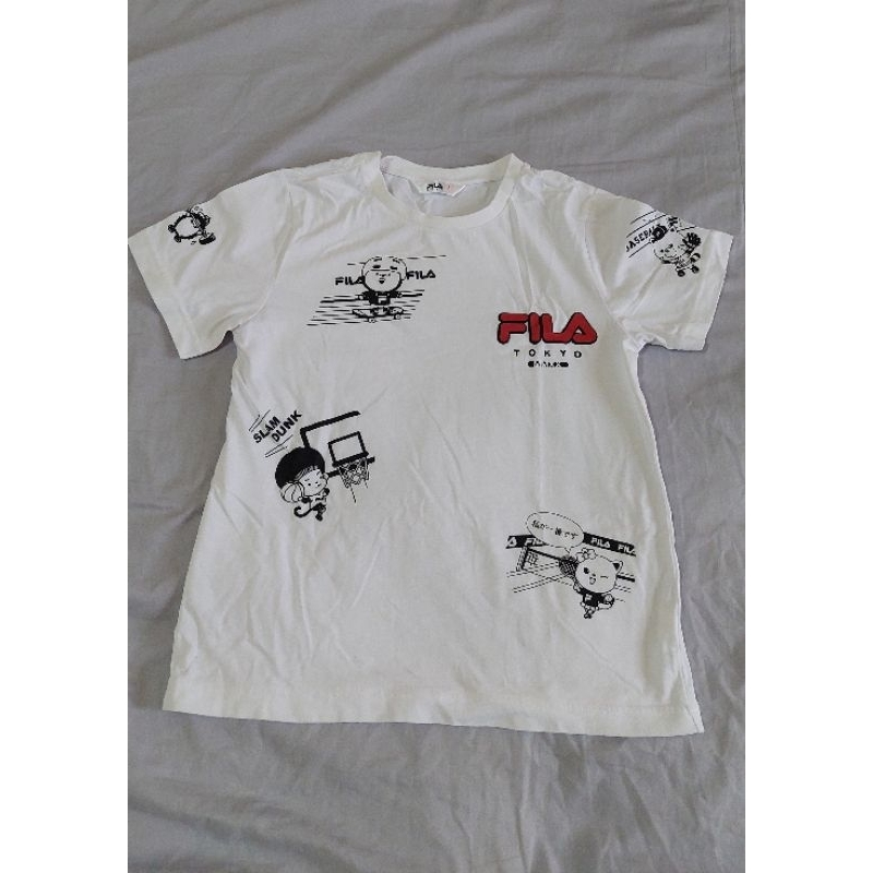 FILA KIDS 白色短袖T恤（尺寸:155）