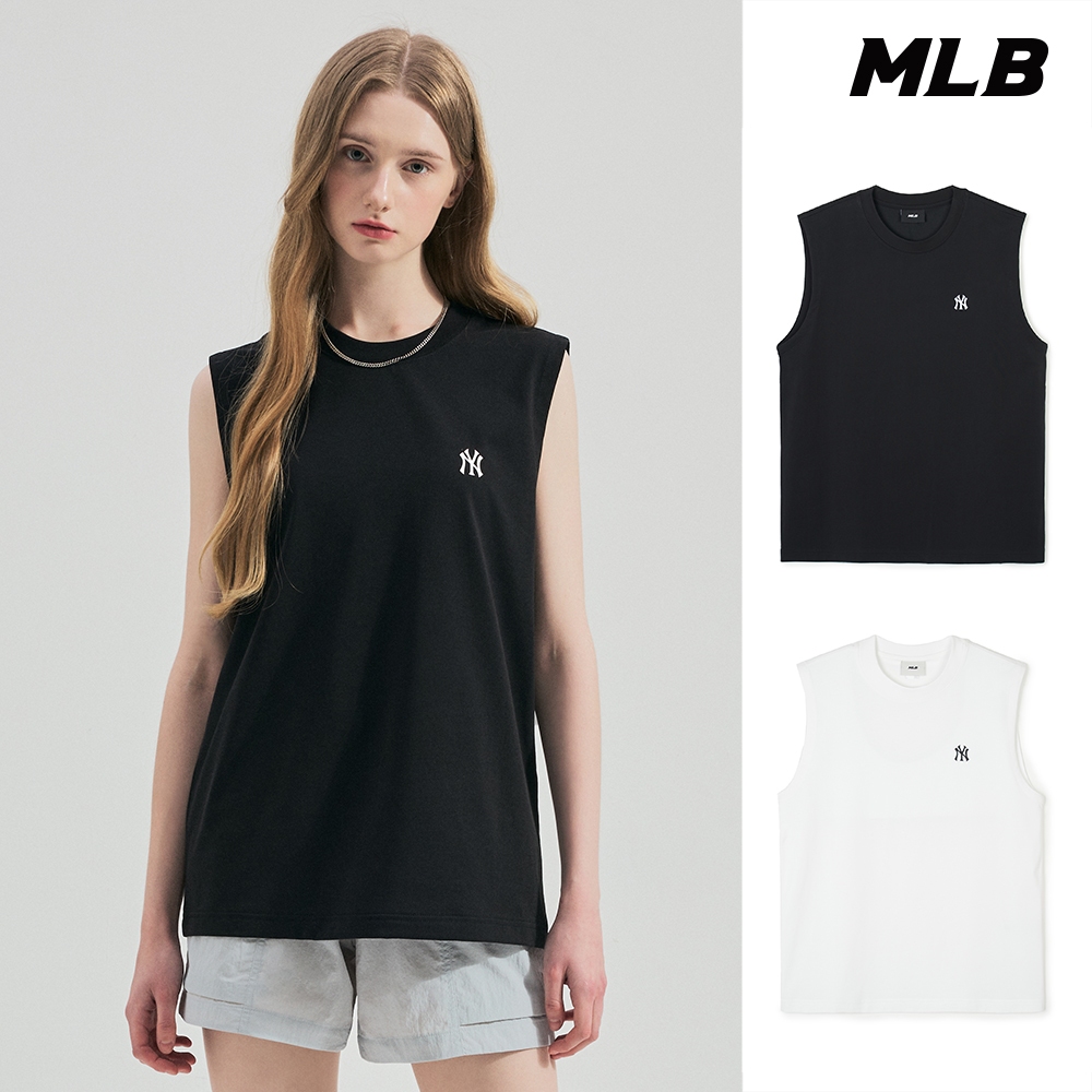 MLB 男女款 小Logo涼感背心 紐約洋基隊 (3ATKB0243-兩款任選)【官方旗艦店】