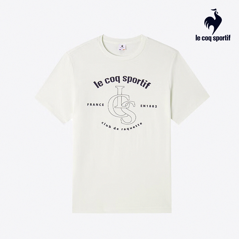 【LE COQ SPORTIF 法國公雞】休閒經典短袖T恤-男款-白色-LYT21301