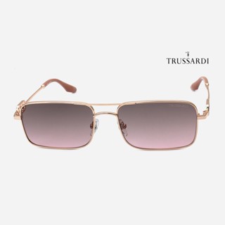 Trussardi TSW3018 杜魯薩迪墨镜 防紫外線抗UV400 飛行員美式復古窄框方框 女生太陽眼鏡【幸子眼鏡】