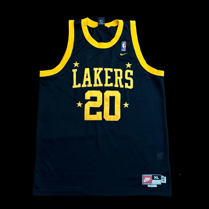 【Allen球衣世界】 Gary Payton 湖人隊 黑四星 電繡 NBA 復古球衣 手套 超音速 Kobe