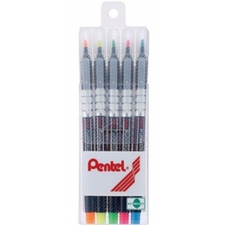 Midori小商店 ▎Pentel 飛龍 水性螢光筆5色S512-5/書寫、標記