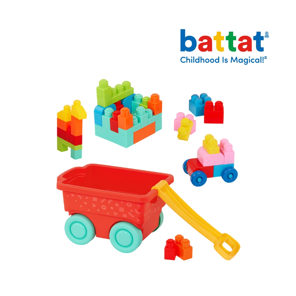 Battat 樂波島-建築師積木拖車 小朋友玩具 兒童玩具 感統玩具積木