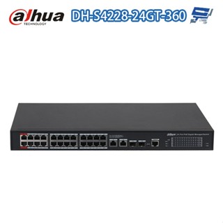 昌運監視器 大華 DH-S4228-24GT-360 24埠 Giga PoE 網管型網路交換器