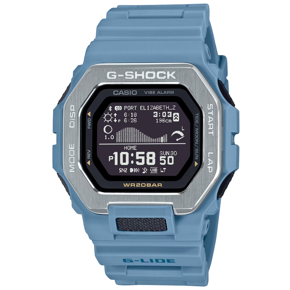 【聊聊甜甜價】CASIO G-SHOCK 藍牙連線 衝浪時尚電子腕錶 GBX-100-2A