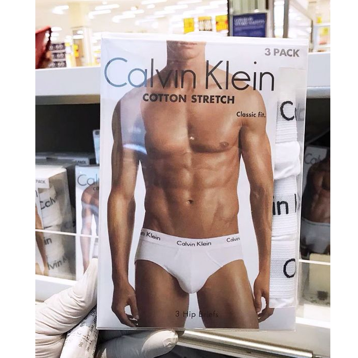 Calvin Klein 男士三角內褲內褲男 純棉 三件裝 舒適透氣平口褲 內衣褲交換禮物