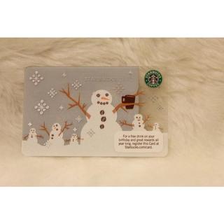星巴克 STARBUCKS 美國 2010 雪人 聖誕卡 限量 隨行卡 儲值卡 星巴克卡 收藏