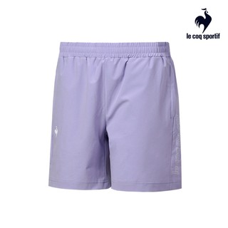【LE COQ SPORTIF 法國公雞】運動基礎平織運動短褲-女款-淺紫色-LWT82882