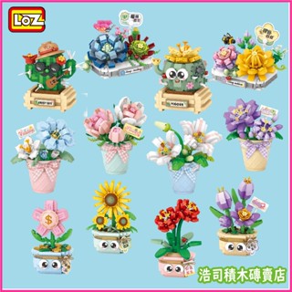 【浩司積木】正版LOZ 植得美好系列 有錢花 向日葵 鬱金香 註定紅 玫瑰花 百合花 小飛燕 鑽石顆粒 MICRO顆粒