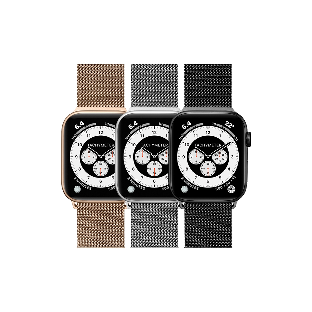 【LAUT】萊德 Apple Watch 38/40/41/44/45/49mm 米蘭不銹鋼 磁吸 錶帶