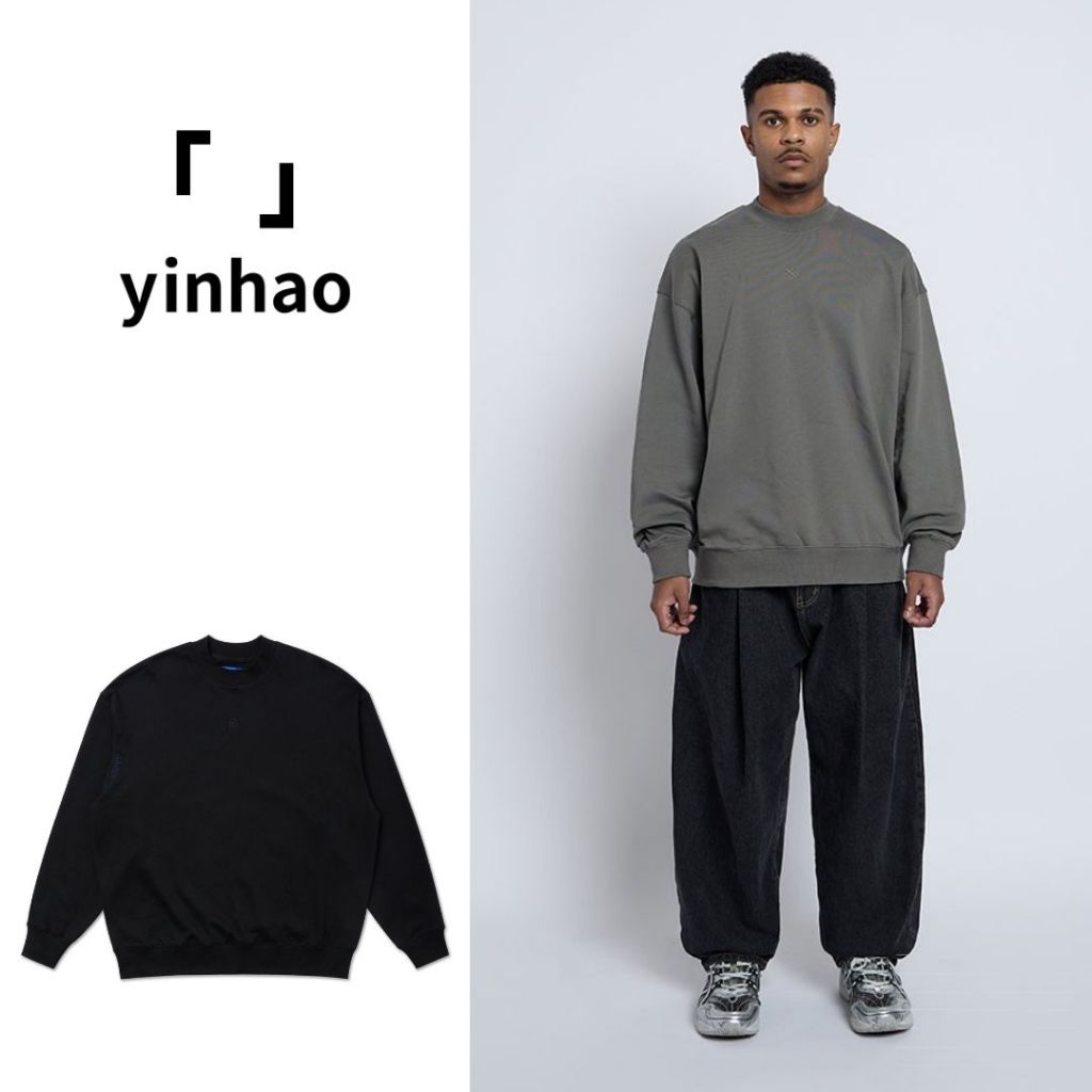 【「　」yinhao】BLACK LABEL ｜Embroidery Sweatshirt