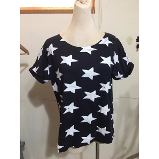 網路品牌 COLLETION J.3~藍色星星長版上衣