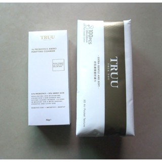 TRUU童 76酵母胺基酸淨膚潔顏露150g、100%純棉植物纖維潔膚巾100p