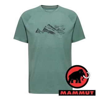 【MAMMUT 長毛象】Mountain男圓領短袖T恤『深玉石綠』1017-04502