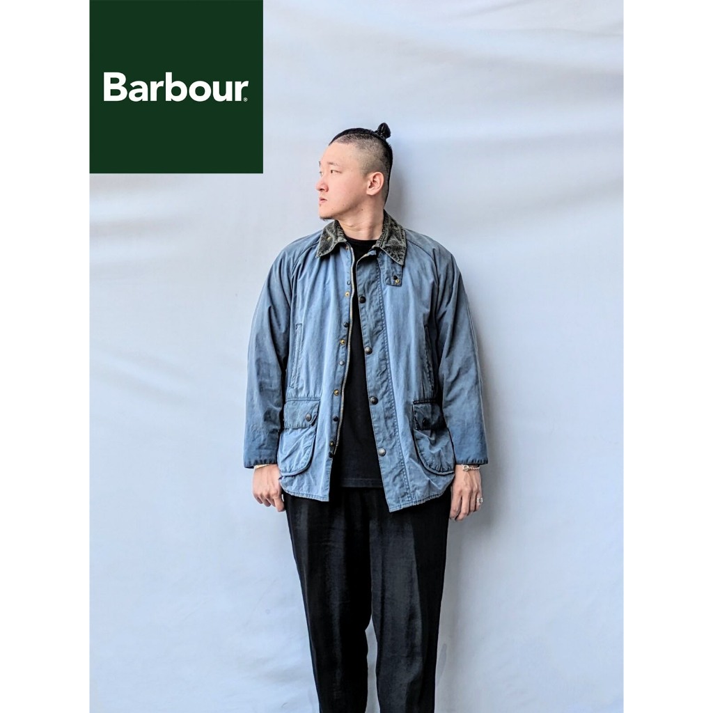 ［SOLWAY BOOG］「稀有款土耳其藍」Barbour「Turquoise BEDALE」油布外套「手工脫蠟/無味」