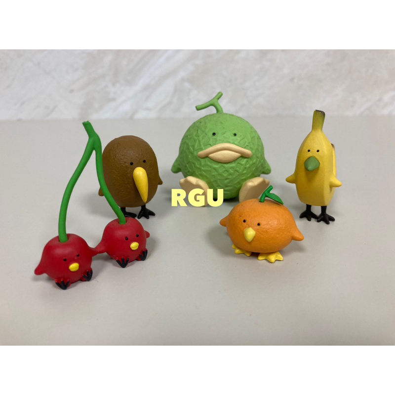 正版 二手 現貨 熊貓之穴 熱帶水果鳥 P1 哈密瓜 香蕉 橘子 奇異果 櫻桃 公仔 扭蛋 RGU0214