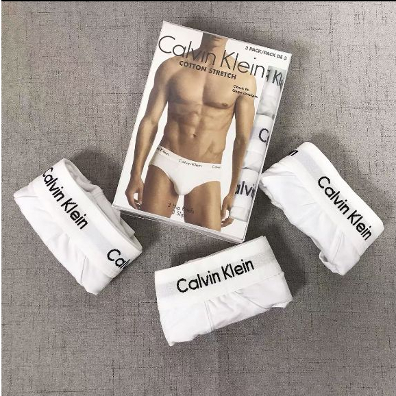 美國代購Calvin Klein 男士三角內褲ck純棉內褲男 輕涼內褲透氣速乾內褲100%純棉送男友父親
