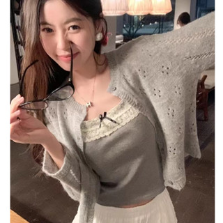 夏季大尺碼自帶胸墊背心女 2024韓國新款純棉舒適打底內搭衫上衣 蕾絲小吊帶細肩帶背心文胸一體純欲風帶胸墊V領打底衫