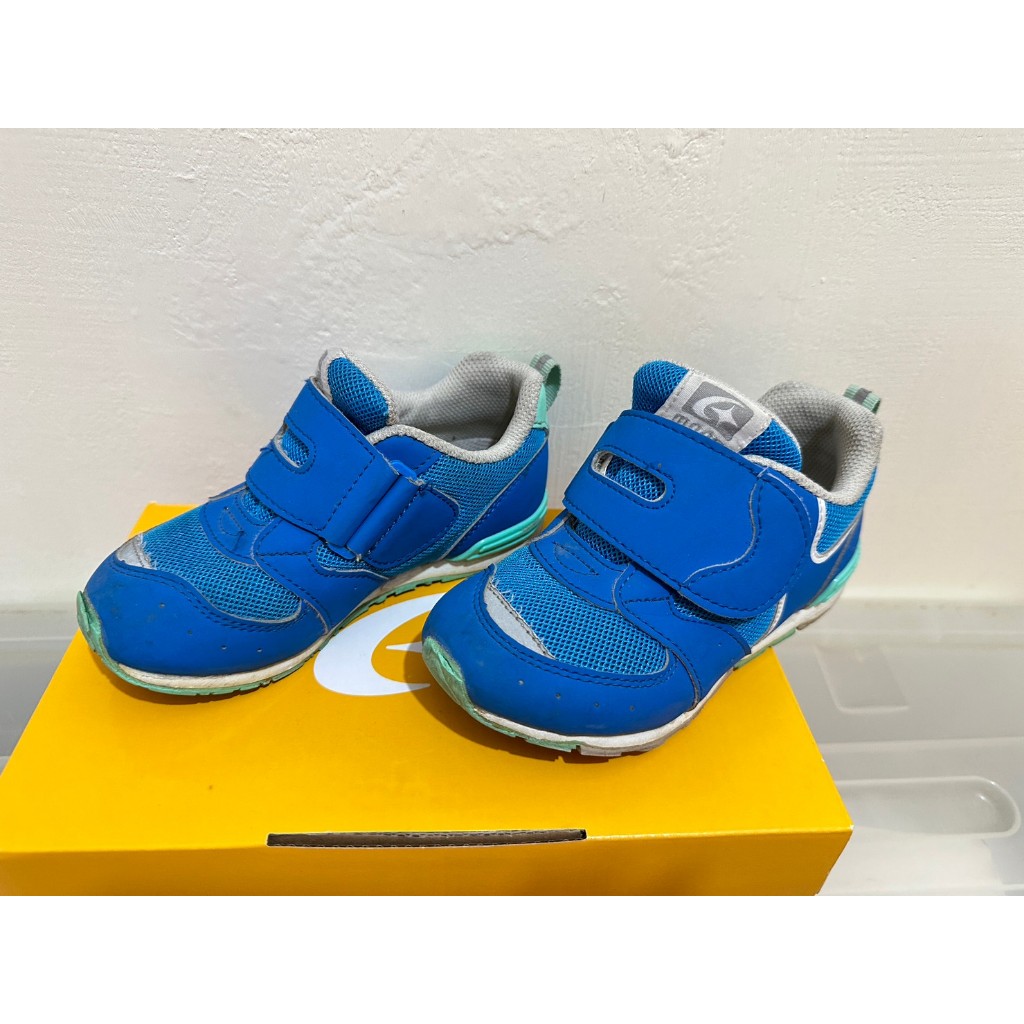 Moonstar日本Hi系列寶藍色寶寶機能學步鞋17公分(二手)