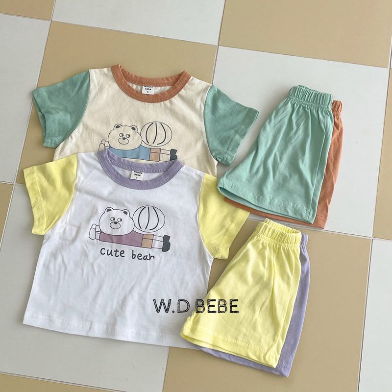正韓🇰🇷 小熊頂球拼色套裝⚽️-童裝、嬰幼兒、兒童、大童、中童、小童