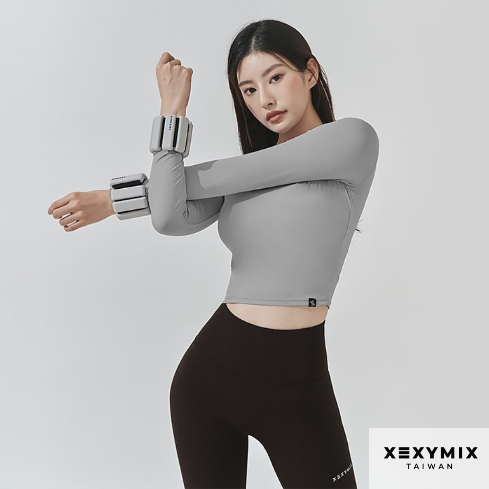 XEXYMIX XA5299T 涼感輕羽毛修身短版長袖上衣 5299